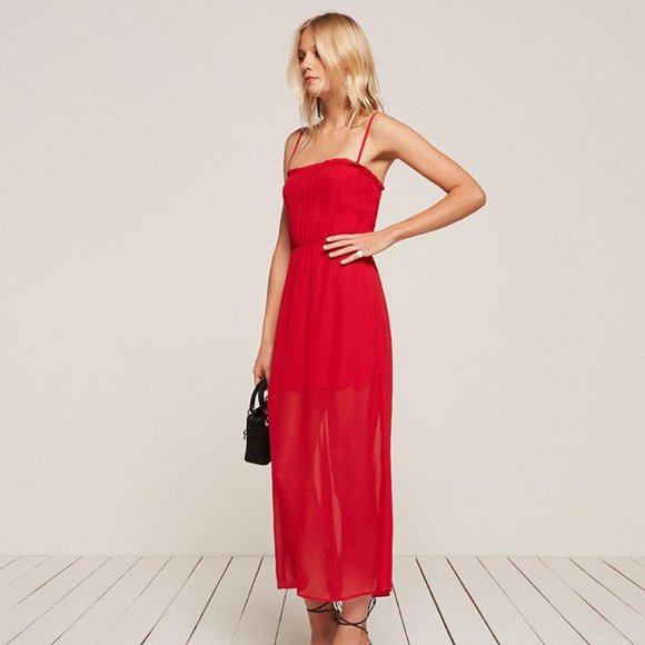 Reformation Dresses & Skirts - Reformation Red "Ballet Dress" Maxi XS
